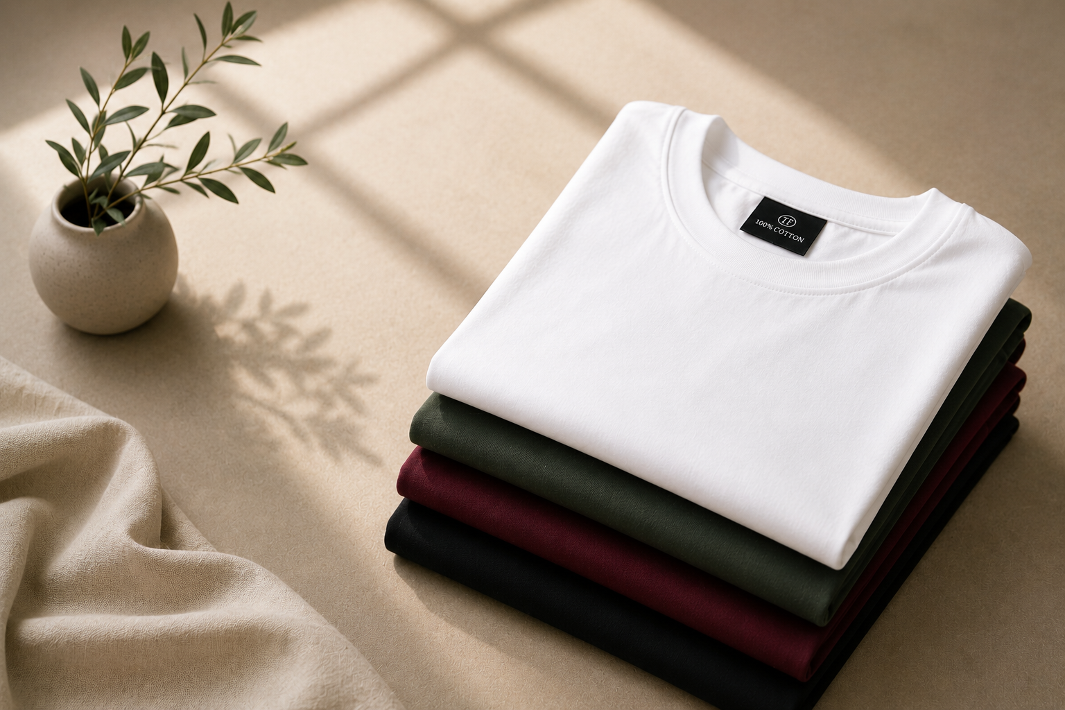 ALPAZA — premium oversized T-shirt campaign, model wearing minimal luxury streetwear